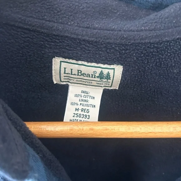Ll bean fleece lined flannel, cozy, good condition size M - Picture 2 of 3